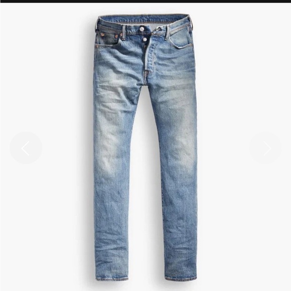LEVIS 501 BUTTON FLY ORIGINAL FIT STRAIGHT MEN’s JEANS W34/L36 NEW NO TAGS - Picture 1 of 9
